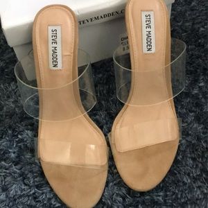 Steve Madden clear heels